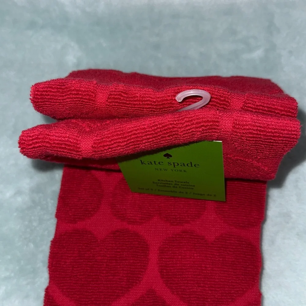 kate spade Red Heart Design Kitchen Towels